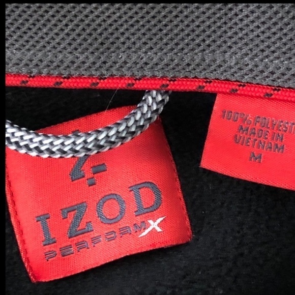 Izod Fleece Full Zip Performance Jacket Medium - Picture 4 of 7